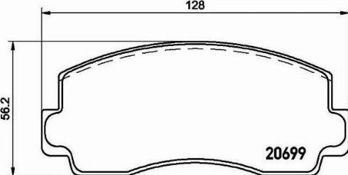 HELLA 8DB 355 007-241 - Тормозные колодки дисковые ASIA MOTORS ROCSTA, ROCSTA SUV geschlossen / MITSUBISHI GALANT I Station Wagon (A12_V), GALANT II (A autosila-amz.com