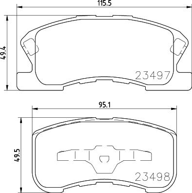 HELLA 8DB 355 029-371 - Тормозные колодки, дисковые, комплект autosila-amz.com