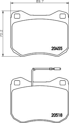 HELLA 8DB 355 029-201 - Тормозные колодки, дисковые, комплект autosila-amz.com