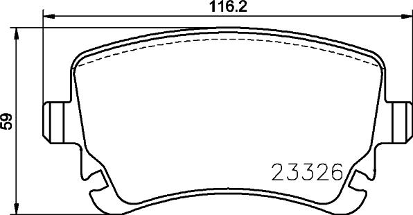 HELLA 8DB 355 024-961 - Тормозные колодки, дисковые, комплект autosila-amz.com