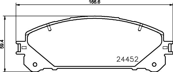 HELLA 8DB 355 024-491 - Тормозные колодки, дисковые, комплект autosila-amz.com