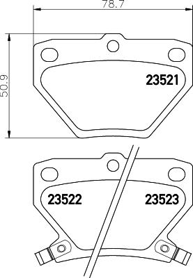 HELLA 8DB 355 024-611 - Тормозные колодки, дисковые, комплект autosila-amz.com