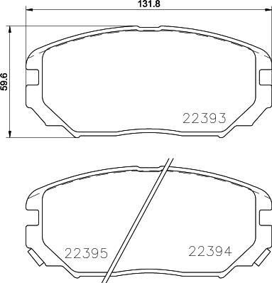 HELLA 8DB 355 024-891 - Тормозные колодки, дисковые, комплект autosila-amz.com