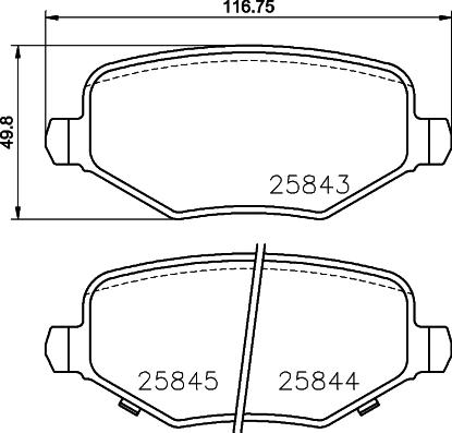 HELLA 8DB 355 024-811 - Тормозные колодки, дисковые, комплект autosila-amz.com