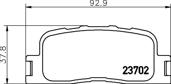 HELLA 8DB 355 024-321 - Тормозные колодки, дисковые, комплект autosila-amz.com