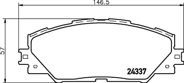 HELLA 8DB 355 024-371 - Тормозные колодки, дисковые, комплект autosila-amz.com