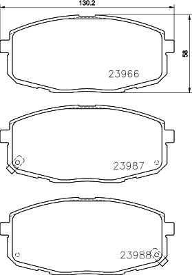 HELLA 8DB 355 024-251 - Тормозные колодки, дисковые, комплект autosila-amz.com