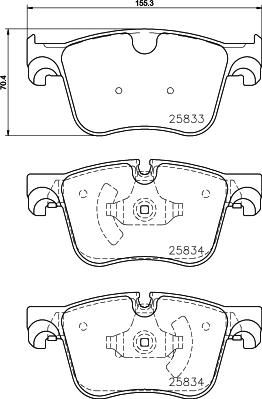 HELLA 8DB 355 024-751 - Тормозные колодки, дисковые, комплект autosila-amz.com