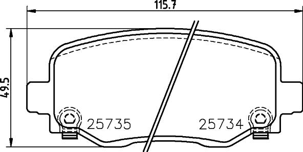 HELLA 8DB 355 024-701 - Тормозные колодки, дисковые, комплект autosila-amz.com