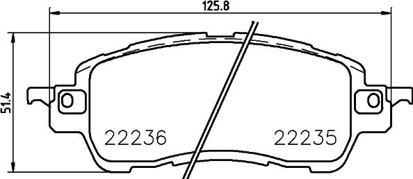 HELLA 8DB 355 024-721 - Тормозные колодки, дисковые, комплект autosila-amz.com