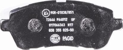 HELLA 8DB 355 025-501 - Тормозные колодки, дисковые, комплект autosila-amz.com