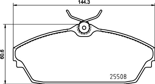 HELLA 8DB 355 025-671 - Тормозные колодки, дисковые, комплект autosila-amz.com