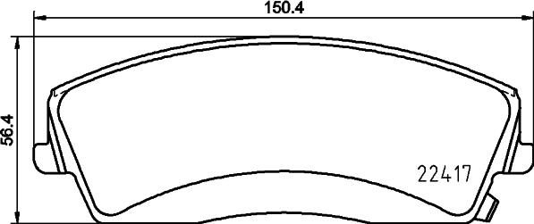 HELLA 8DB 355 025-001 - Тормозные колодки, дисковые, комплект autosila-amz.com