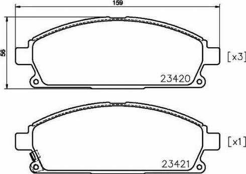 HELLA 8DB 355 025-141 - Тормозные колодки, дисковые, комплект autosila-amz.com