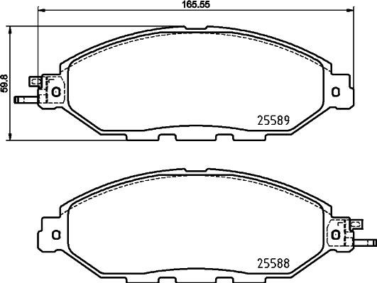 Juratek JCP8569 - Тормозные колодки, дисковые, комплект autosila-amz.com