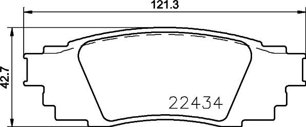 HELLA 8DB 355 025-121 - Тормозные колодки, дисковые, комплект autosila-amz.com