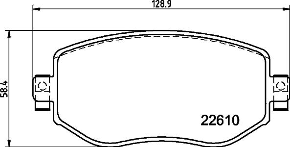 HELLA 8DB 355 025-851 - Тормозные колодки, дисковые, комплект autosila-amz.com