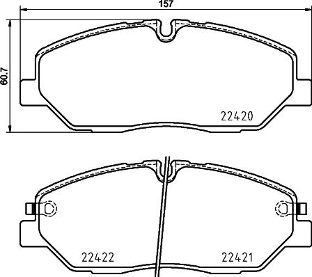 HELLA 8DB 355 025-751 - Тормозные колодки, дисковые, комплект autosila-amz.com