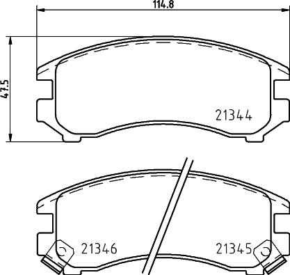 HELLA 8DB 355 026-921 - Тормозные колодки, дисковые, комплект autosila-amz.com