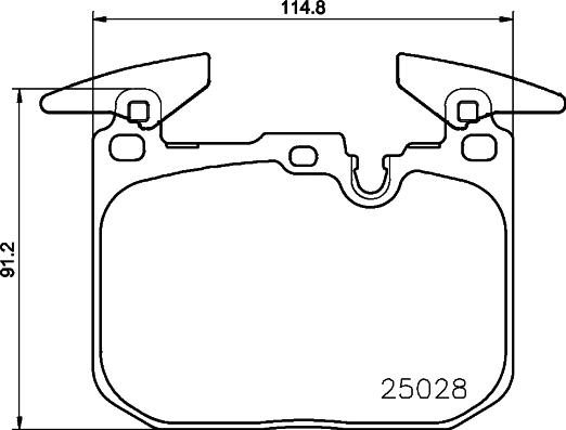 HELLA 8DB 355 026-651 - Тормозные колодки, дисковые, комплект autosila-amz.com