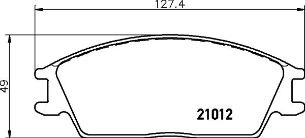 HELLA 8DB 355 026-851 - Тормозные колодки, дисковые, комплект autosila-amz.com