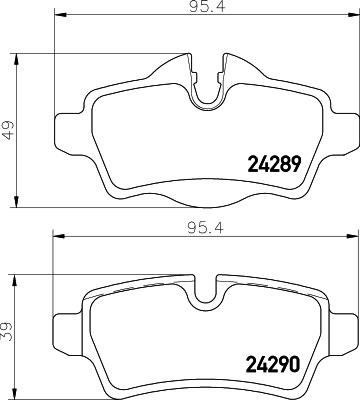 HELLA 8DB 355 026-211 - Тормозные колодки, дисковые, комплект autosila-amz.com