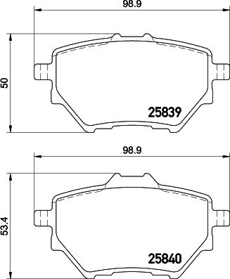 HELLA 8DB 355 020-991 - Тормозные колодки, дисковые, комплект autosila-amz.com