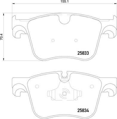 HELLA 8DB 355 020-981 - Тормозные колодки, дисковые, комплект autosila-amz.com