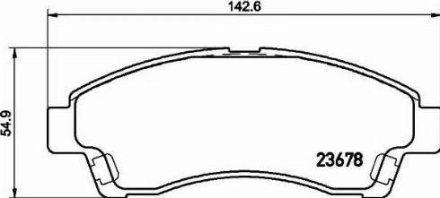 HELLA 8DB 355 020-461 - Тормозные колодки, дисковые, комплект autosila-amz.com