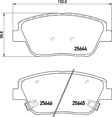 HELLA 8DB 355 020-551 - Тормозные колодки, дисковые, комплект autosila-amz.com