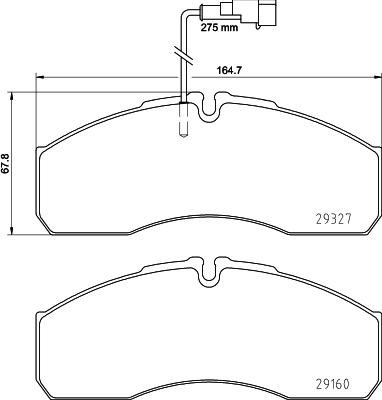 HELLA 8DB 355 020-711 - Тормозные колодки, дисковые, комплект autosila-amz.com