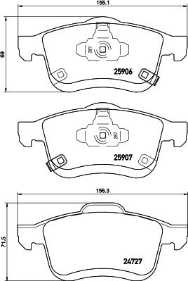 HELLA 8DB 355 021-451 - Тормозные колодки, дисковые, комплект autosila-amz.com