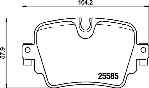 HELLA 8DB 355 021-161 - Тормозные колодки, дисковые, комплект autosila-amz.com