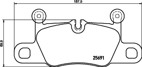 HELLA 8DB 355 021-351 - Тормозные колодки, дисковые, комплект autosila-amz.com