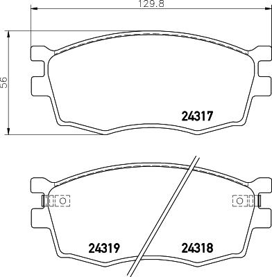 HELLA 8DB 355 028-401 - Тормозные колодки, дисковые, комплект autosila-amz.com