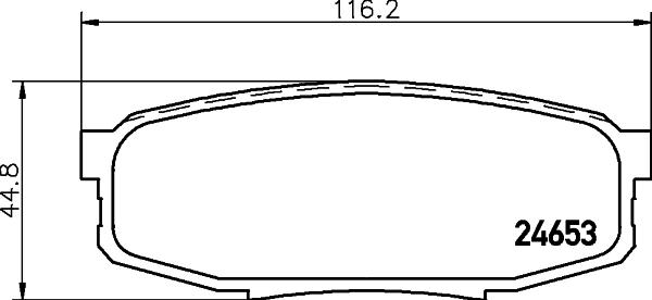 HELLA 8DB 355 028-691 - Колодки тормозные NAO LEXUS LX (URJ201) / TOYOTA LAND CRUISER (_URJ20_, J20_), SEQUOIA (UCK45_, UCK35_), SEQUOIA (UCK6_, U autosila-amz.com