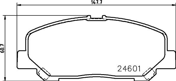 HELLA 8DB 355 028-651 - Тормозные колодки, дисковые, комплект autosila-amz.com