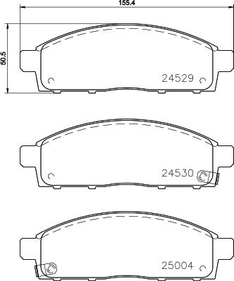 HELLA 8DB 355 028-611 - Тормозные колодки, дисковые, комплект autosila-amz.com