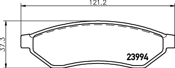 HELLA 8DB 355 028-141 - Тормозные колодки, дисковые, комплект autosila-amz.com