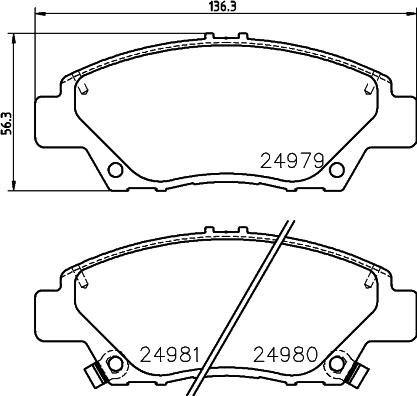 HELLA 8DB 355 028-801 - Тормозные колодки, дисковые, комплект autosila-amz.com