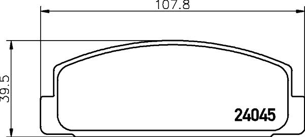 HELLA 8DB 355 028-201 - Тормозные колодки, дисковые, комплект autosila-amz.com