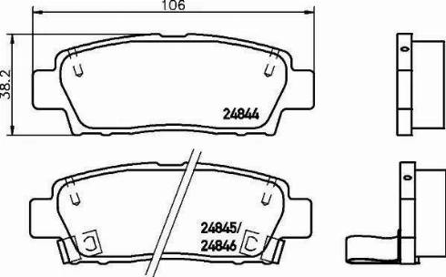 DJ Parts BP1068 - Тормозные колодки, дисковые, комплект autosila-amz.com