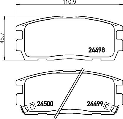 HELLA 8DB 355 023-531 - Тормозные колодки, дисковые, комплект autosila-amz.com