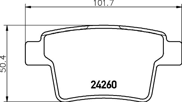 HELLA 8DB 355 023-891 - Тормозные колодки, дисковые, комплект autosila-amz.com