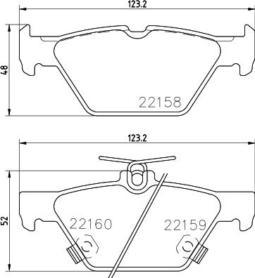 HELLA 8DB 355 023-341 - Тормозные колодки, дисковые, комплект autosila-amz.com