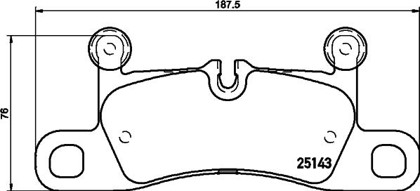 HELLA 8DB 355 023-371 - Тормозные колодки, дисковые, комплект autosila-amz.com