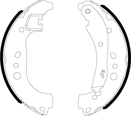 HELLA 8DB 355 022-911 - Комплект тормозных колодок, барабанные autosila-amz.com