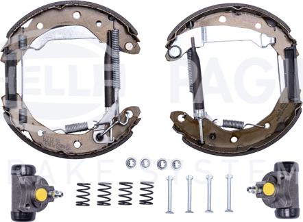 HELLA 8DB 355 022-661 - Комплект тормозных колодок, барабанные autosila-amz.com