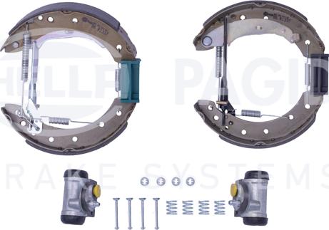 HELLA 8DB 355 022-681 - Комплект тормозных колодок, барабанные autosila-amz.com