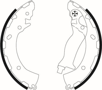 HELLA 8DB 355 022-191 - Комплект тормозных колодок, барабанные autosila-amz.com